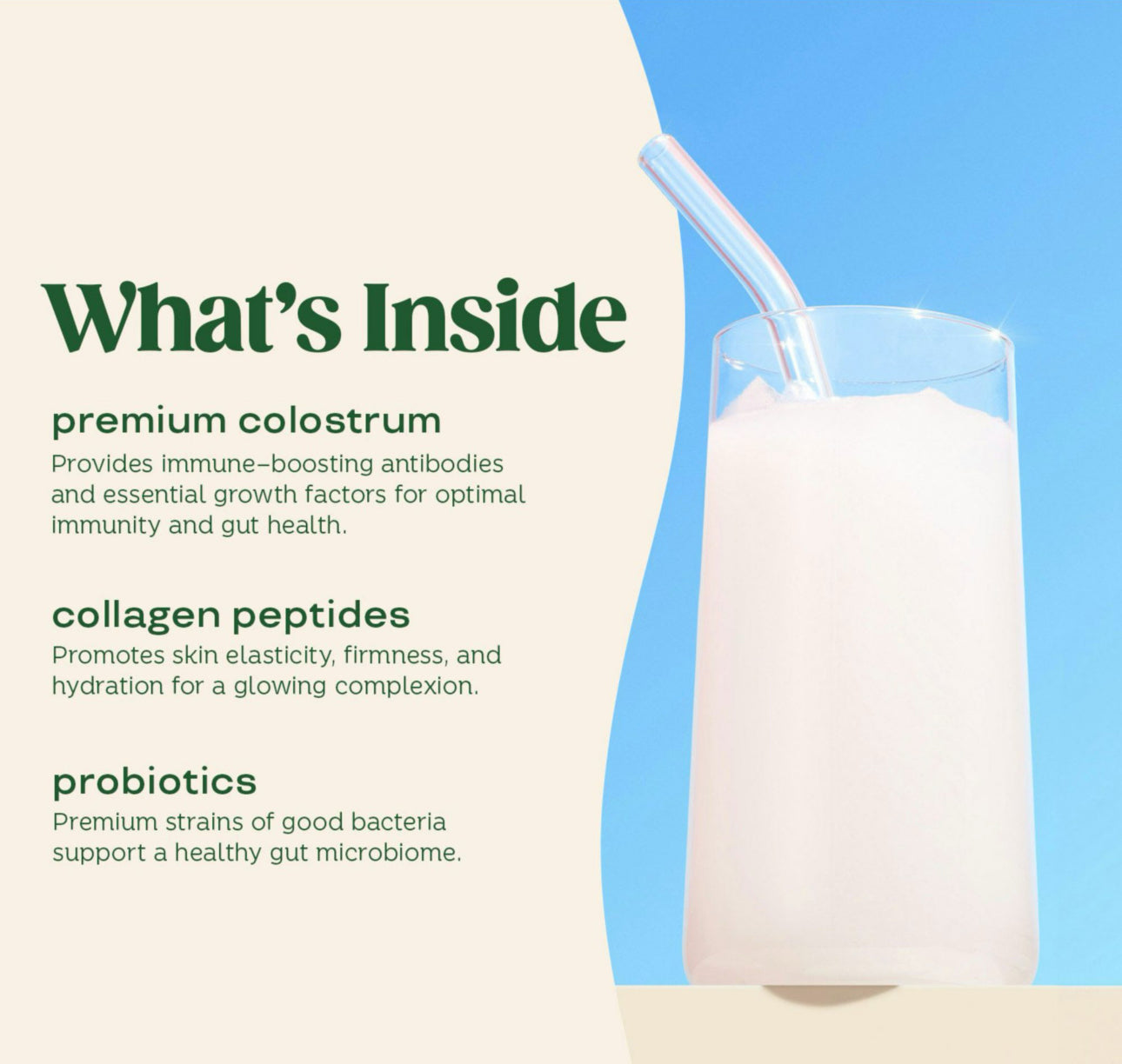 Bloom colostrum & collagen peptides