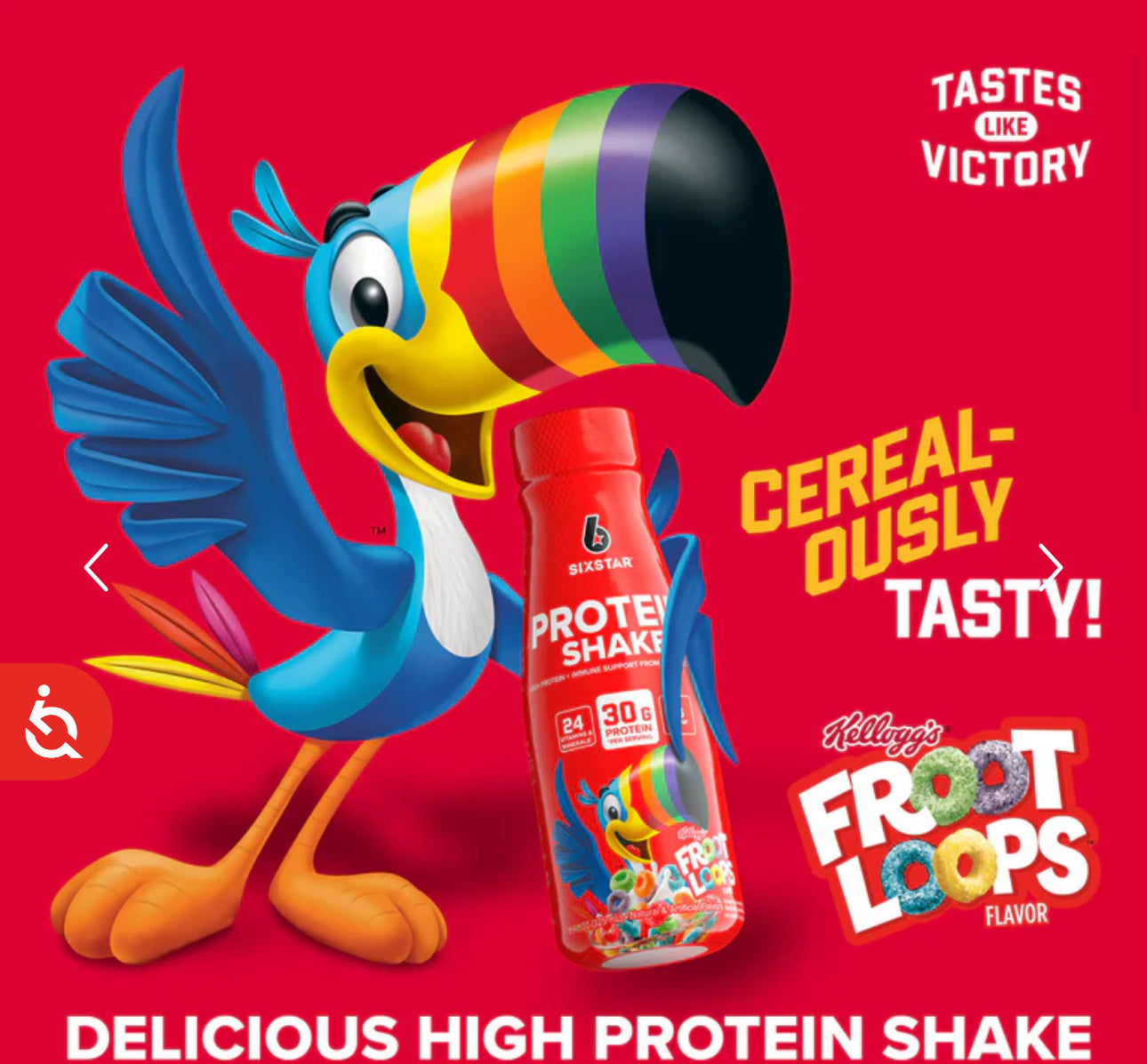 Sixtar proteína líquida Froot loops 325 ml