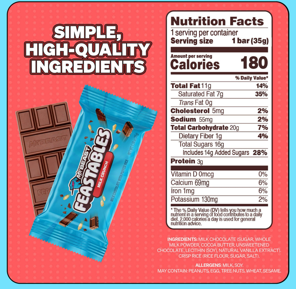 Chocolate Mr Beast Feastables 35 g