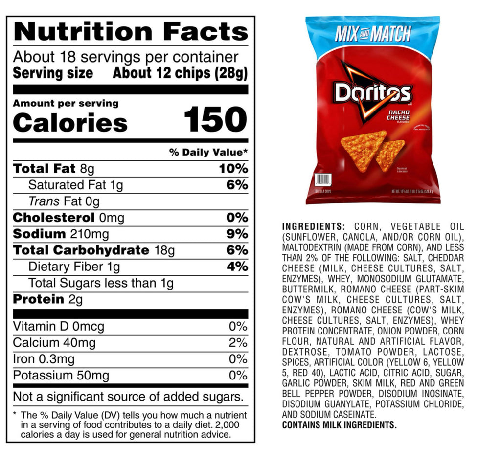 Doritos nacho cheese mix and match 520 gr