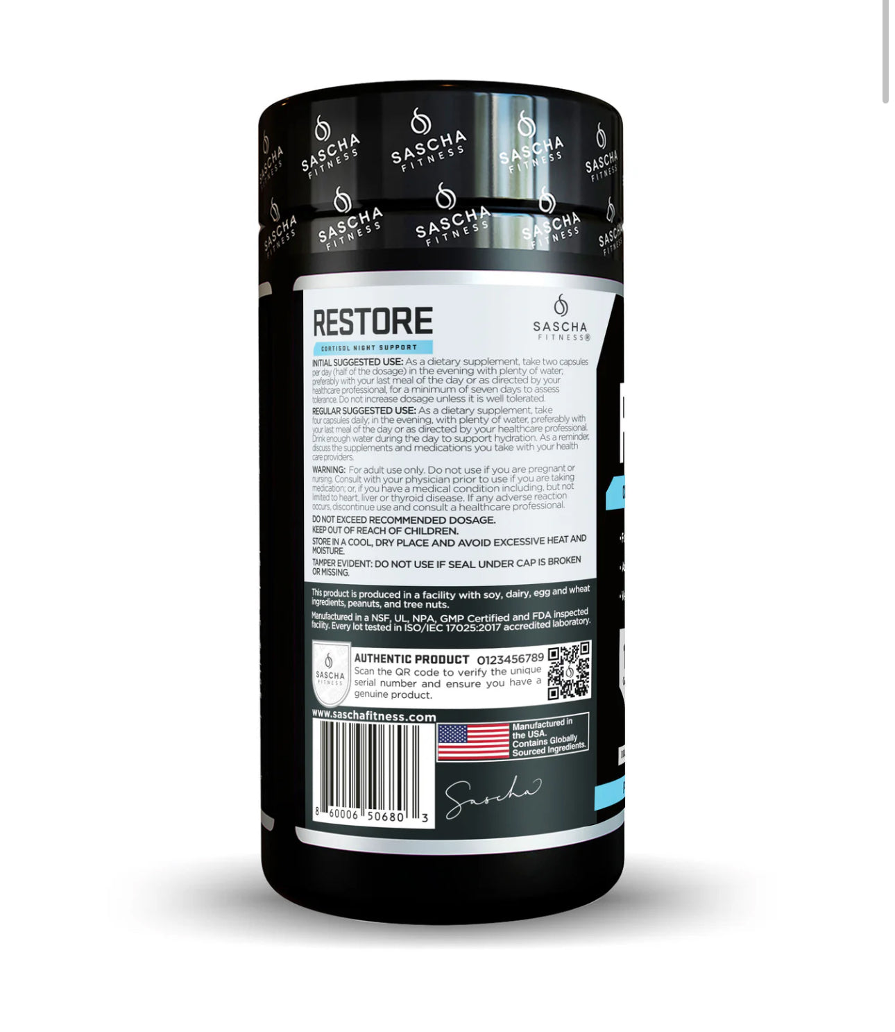 Restore Sascha fitness 120 cápsulas