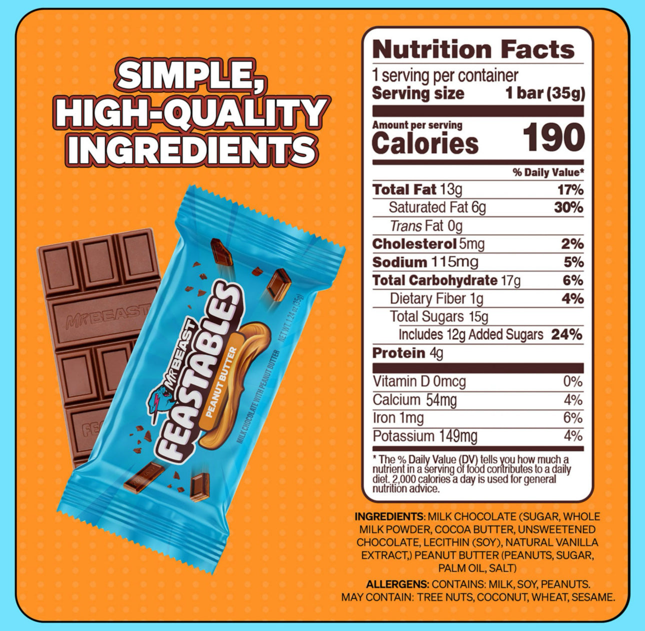 Chocolate Mr Beast Feastables 35 g