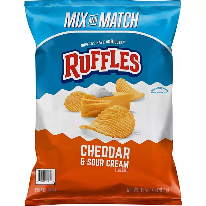 Ruffles Cheddar & Sour cream mix and match