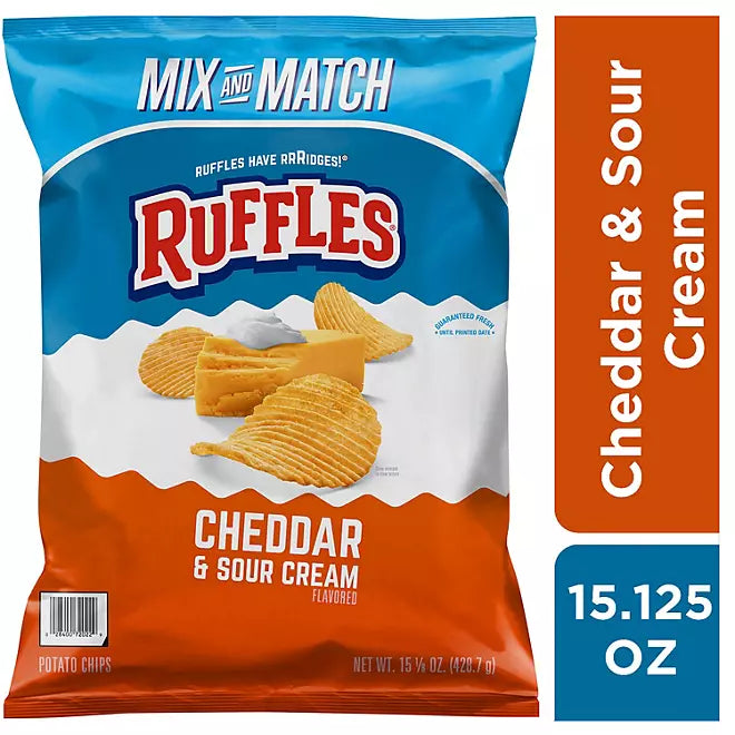 Ruffles Cheddar & Sour cream mix and match