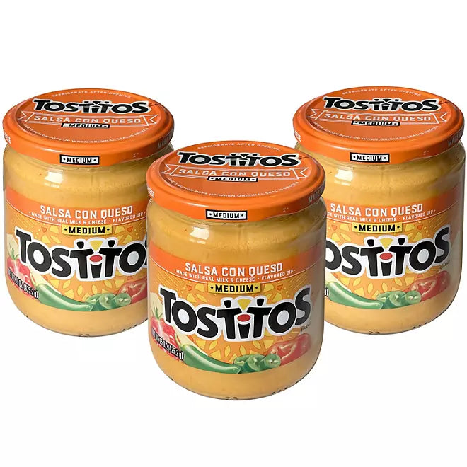 Tostitos Salsa con queso médium 425.2gr