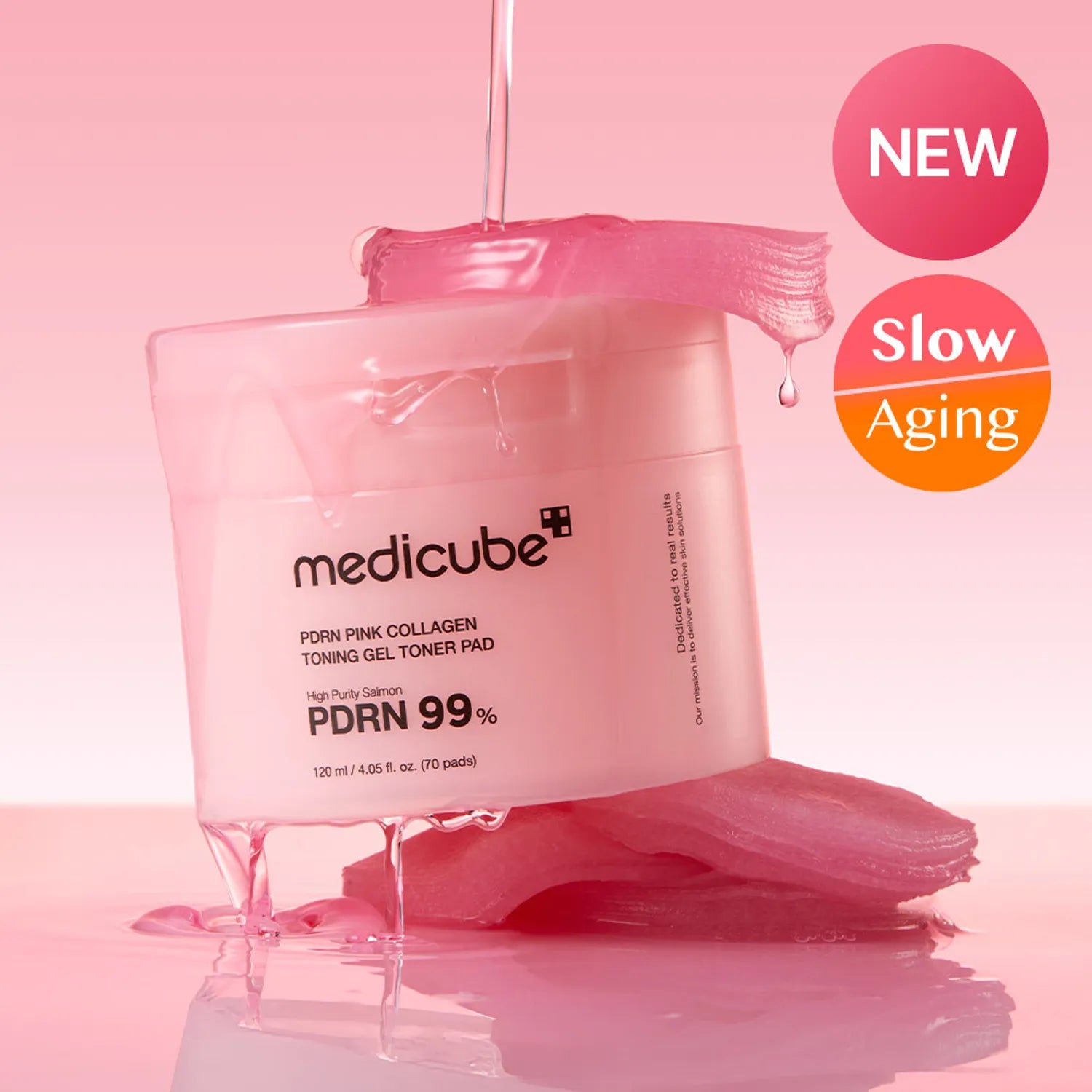 Medicube:PDRN PINK COLLAGEN TONING GEL TONER PAD 70ea