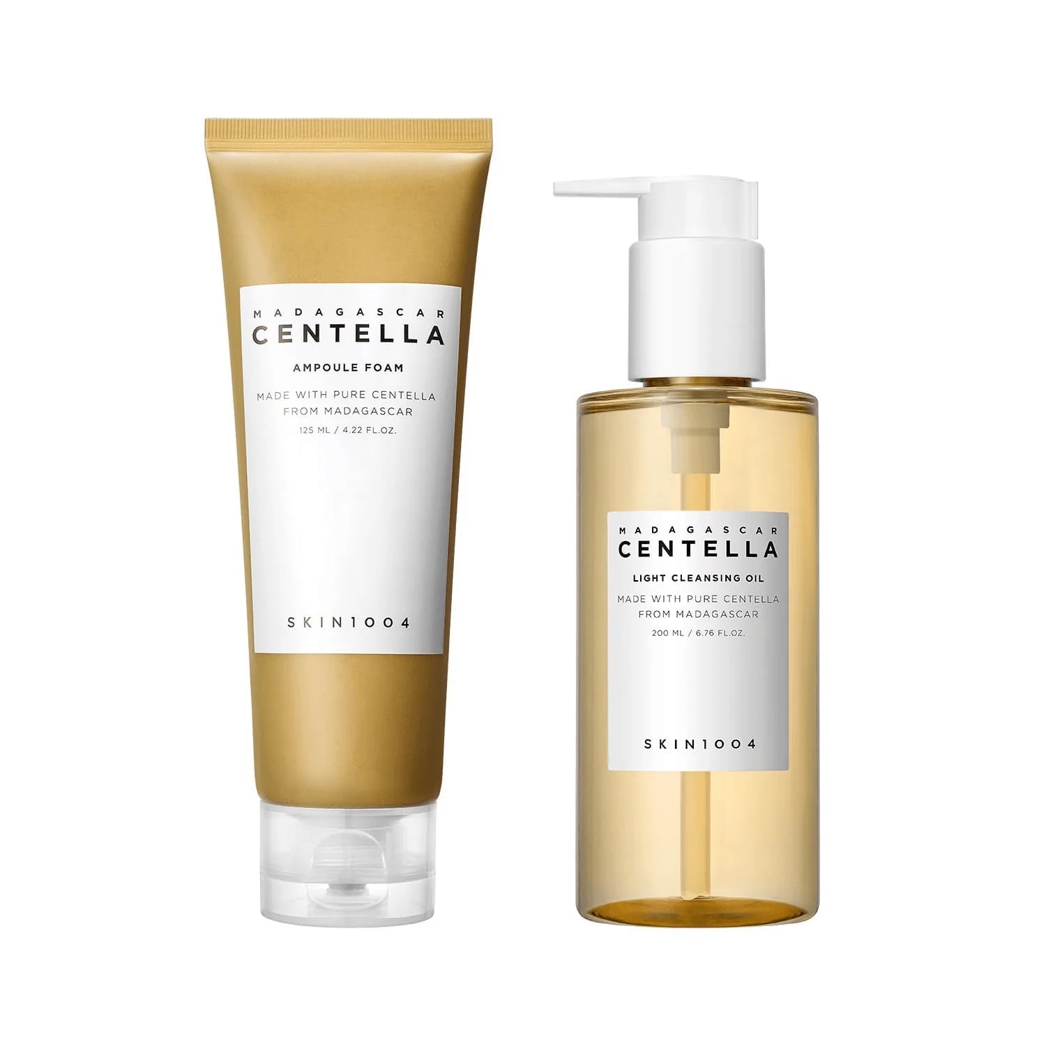 Skin1004:MADAGASCAR CENTELLA DOUBLE CLEANSING DUO (cleansing oil+centella cleansing foam)