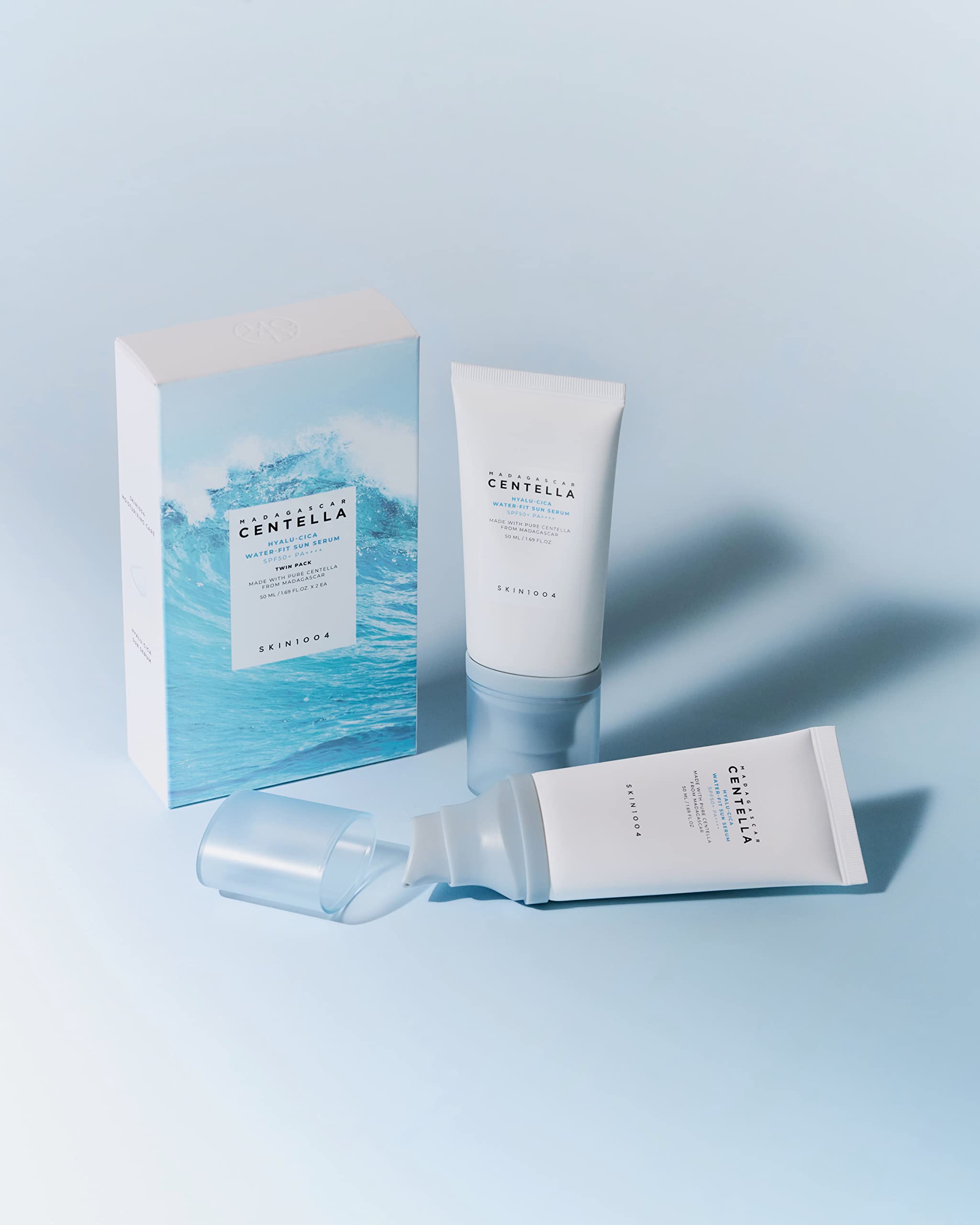 Skin1004:Madagascar Centella Hyalu-Cica Water-Fit Sun Serum 50ml 2pack
