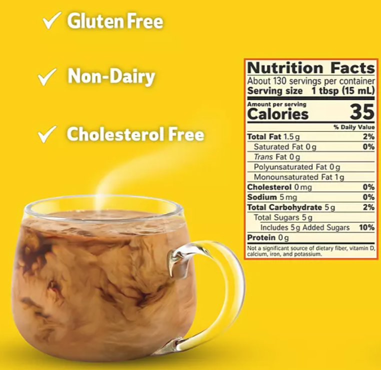 Crema Líquida para Café Sabor Avellana Coffee Mate 1.95 Lt