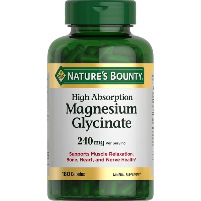 Nature's Bounty Magnesium Glycinate 240mg.
