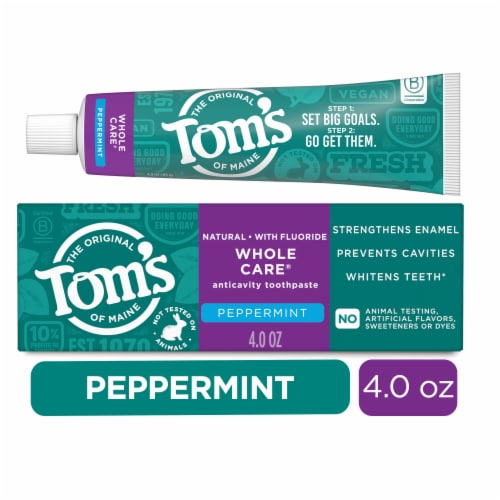 TOM'S:NATURAL WITH FLUORIDE WHOLE CARE ANTICAVITY TOOTHPASTE 4.0 OZ