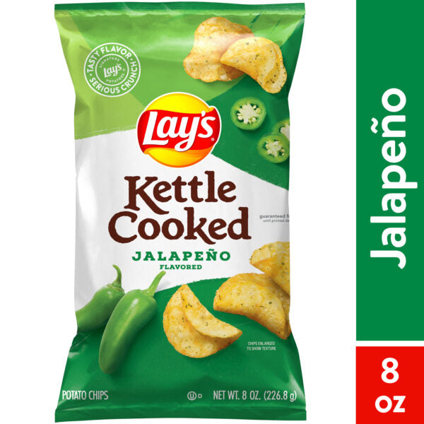 Lays kettle cooked jalapeño 383gramos